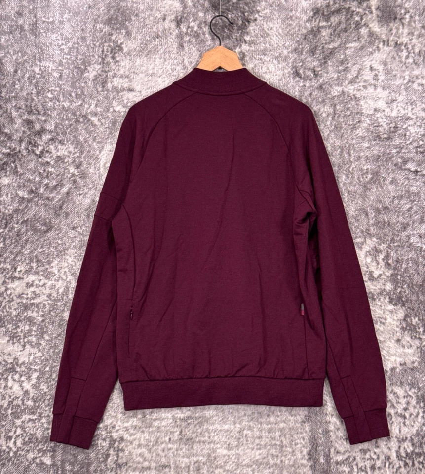 Rapha Track Jacket XL Mens Merino Wool Full Zip Cycling Red Bomber Cycling - Image 3 of 4