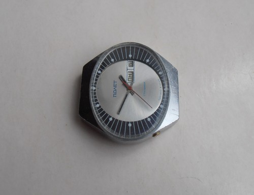 Reloj de colección soviético URSS Poljot Olympic "Stadium", día/fecha años 80 - Imagen 5 de 6