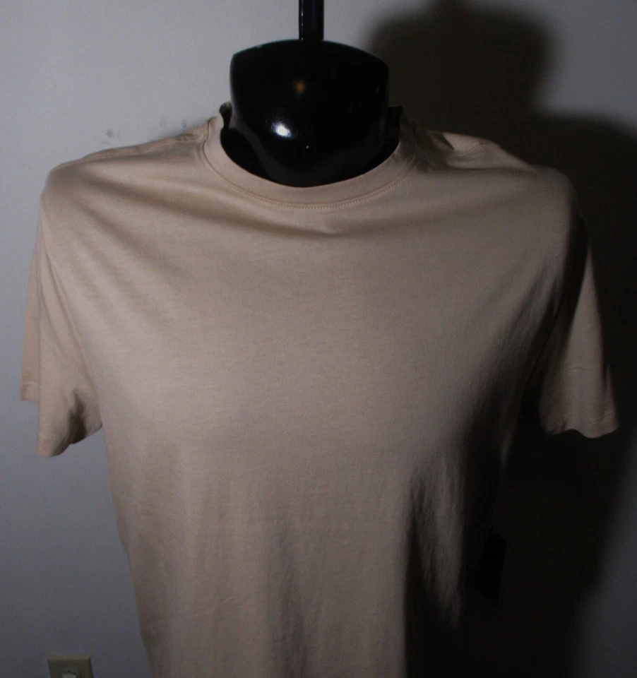 DANIEL HECHTER Paris Tan 100% Pima Cotton Short Sleeve T-Shirt Size M NWT - Image 2 of 4