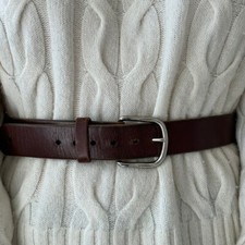 Vintage Mens Levis Brown 100% Oil Rubbed Leather Made in USA Belt Sz 40