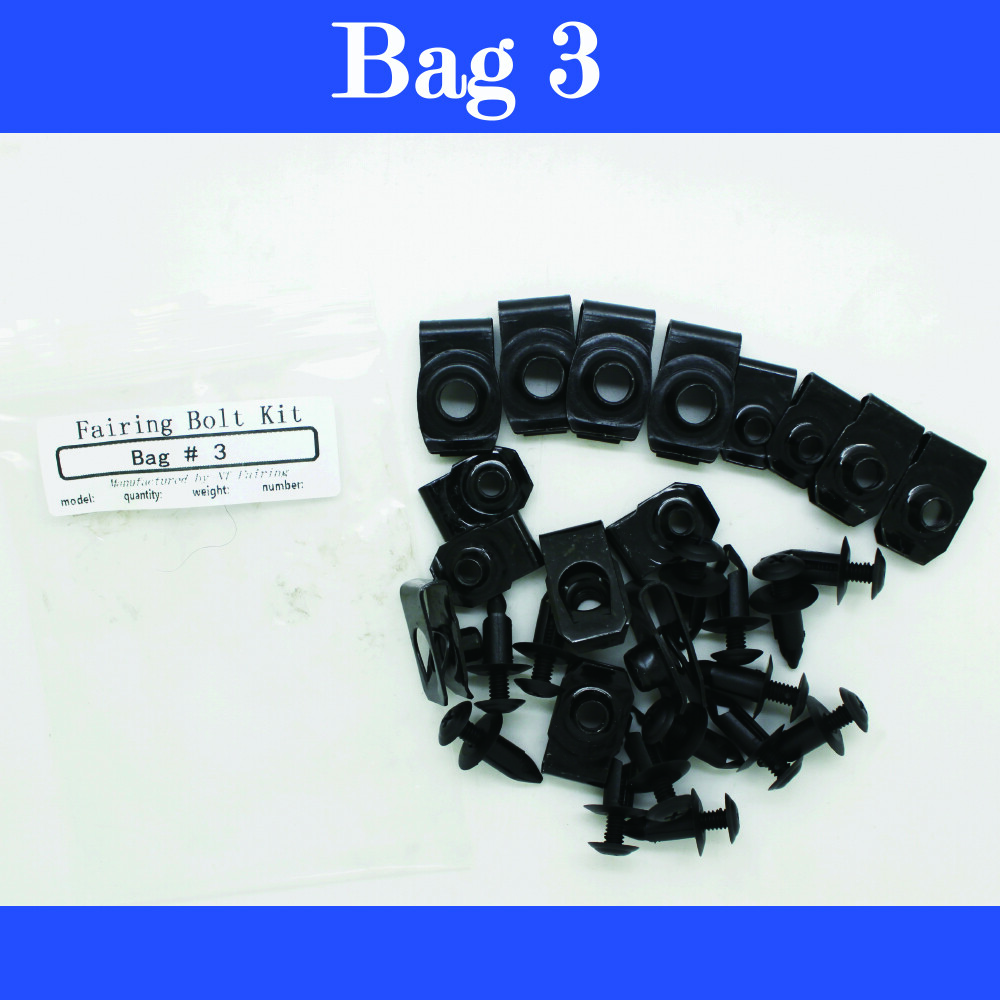 Universal Black Fairing Bolt Kit Screws Fit for SUZUKI GSXR 600 750 1000 1300 image