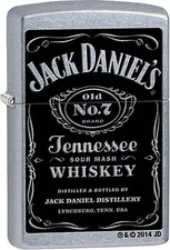 Zippo Windproof Street Chrome Jack Daniels Lighter 24779 New In Box