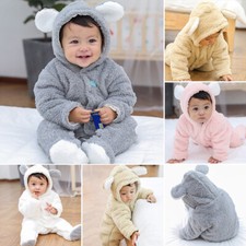 Giacca Tuta Outfit Ragazzo Ragazza Pagliaccetto con Cappuccio Neonato Autunno Inverno Vestiti