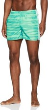 Adidas 3 Stripe All Over Print Size S Swim Shorts Green New OVP