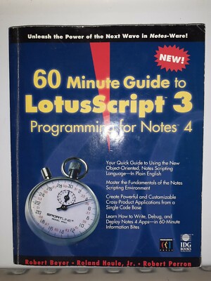 60-minute Guide to LotusScript 3 Programming for Notes 4 Robert Beyer Roland...