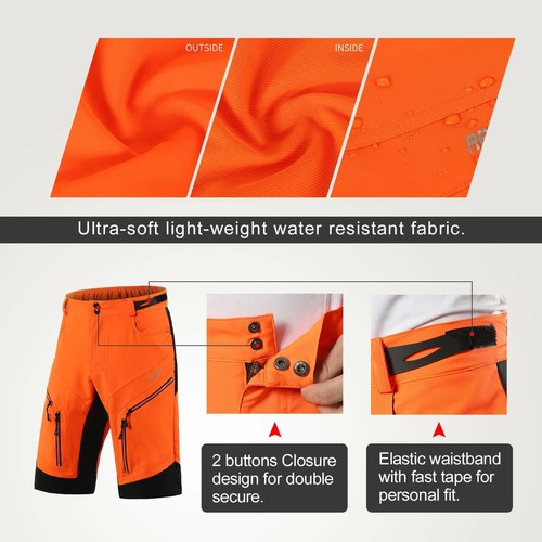 6 Colors Men Mountain Bike Bicycle MTB Riding Road Shorts Cycling Short Pants - Picture 37 of 60
