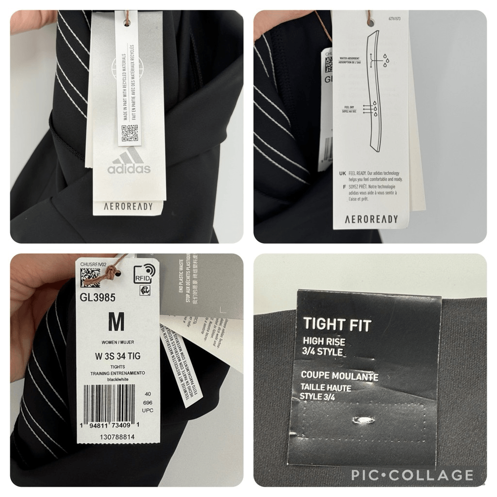 Adidas Aero Ready Tight Fit High Rise 3/4 Style Legging Black