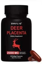 EINNALAB ⚡HIGHEST ⚡ Deer Placenta 25000mg Dosage- 60 Capsule Made in New Zealand