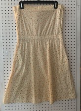 Anthropologie undrest. Strapless Beige  Orange  Blue Flower  dress size 1