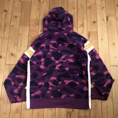 BAPE logo pullover hoodie purple camo A Bathing Ape Size L | eBay