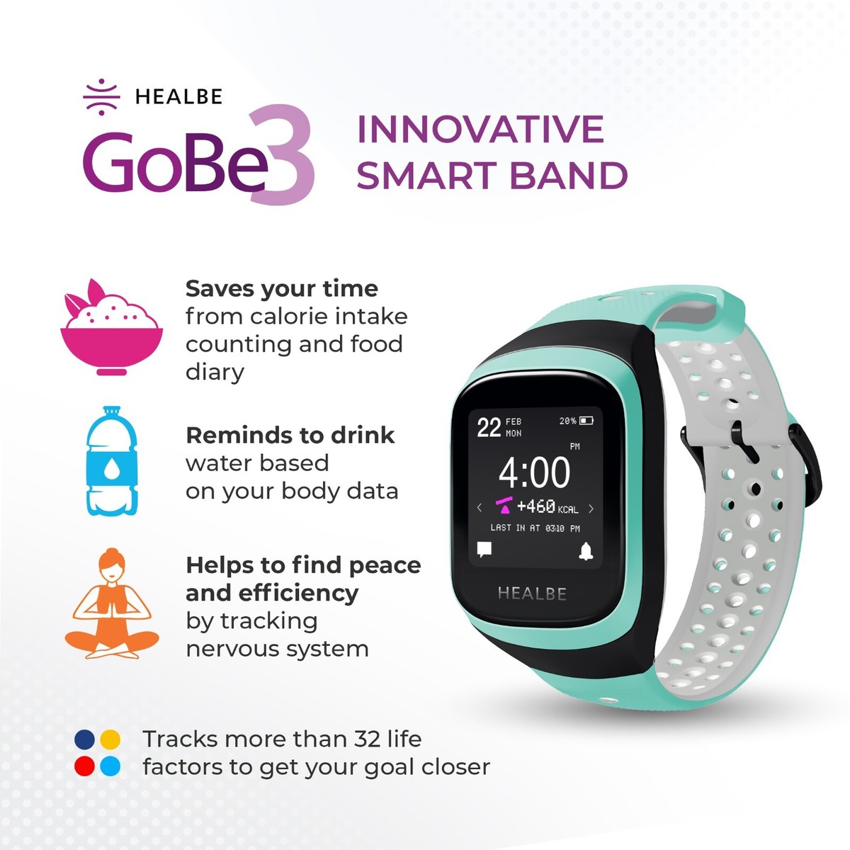 HEALBE GoBe3 - Fitness Tracker with Stress Management HEALBE GoBe3 - Fitness Tracker with Stress Management
