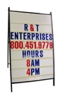 42" Steel Double Sided A-Frame Sidewalk Sign - Letter Track & Letters