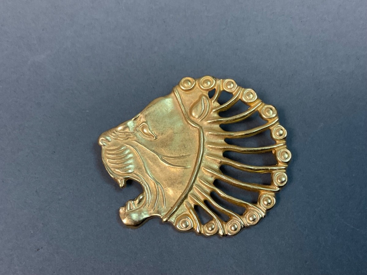 MMA Metropolitan Museum of Art Vintage LION HEAD Pin Brooch 