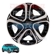 COPPA RUOTA COPRICERCHIO PER CITROEN III C3 DAL 2016 16" NERO BORCHIA R16 PLATTO