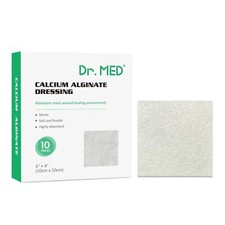 Calcium Alginate Wound Dressing 4"x4" 10 Individual Pack High Absorption Dres...