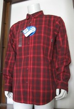 L Men Columbia Hardy Ridge Stretch Long Sleeve Button Shirt Red Plaid new NWT