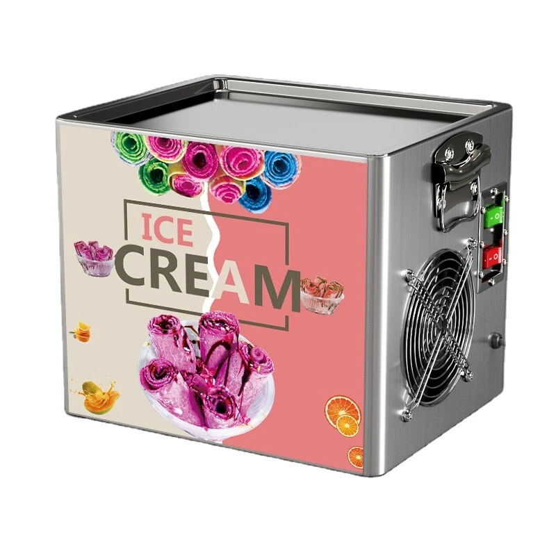 Mini Counter Top Desktop Fried Ice Cream Roll Maker Machine fried yogurt machine