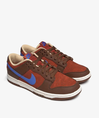 Herren Nike Dunk Low Retro PRM Turnschuhe DR9704 200 braun/weiß Größe UK 6,5 bis 10