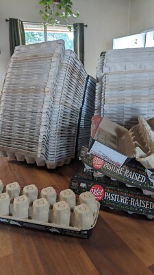 25 egg cartons containers boxes for 18 eggs, Pulp Paper Vital Farms