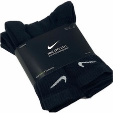 Nike Dri-Fit Everyday Cushion Crew Socks Pack of 6 pairs Black M  L