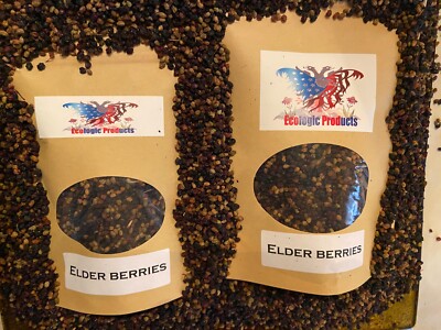 Organic Elder Berries Whole (Sambucus Nigra) 1 oz-3 lb; Free Shipping EcoProd
