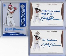 2015 Leaf Trinity NICK PLUMMER Inscription Bronze Foil Auto RC Go Cardinals