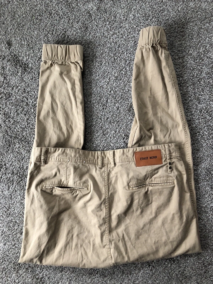 ITALY MORN Men s Chino Jogger Pants Casual XL 35 28.5 eBay