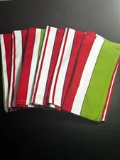 Noble Elegance Cloth Napkins, Set Of 6 20" X 20",green, red, purple & white