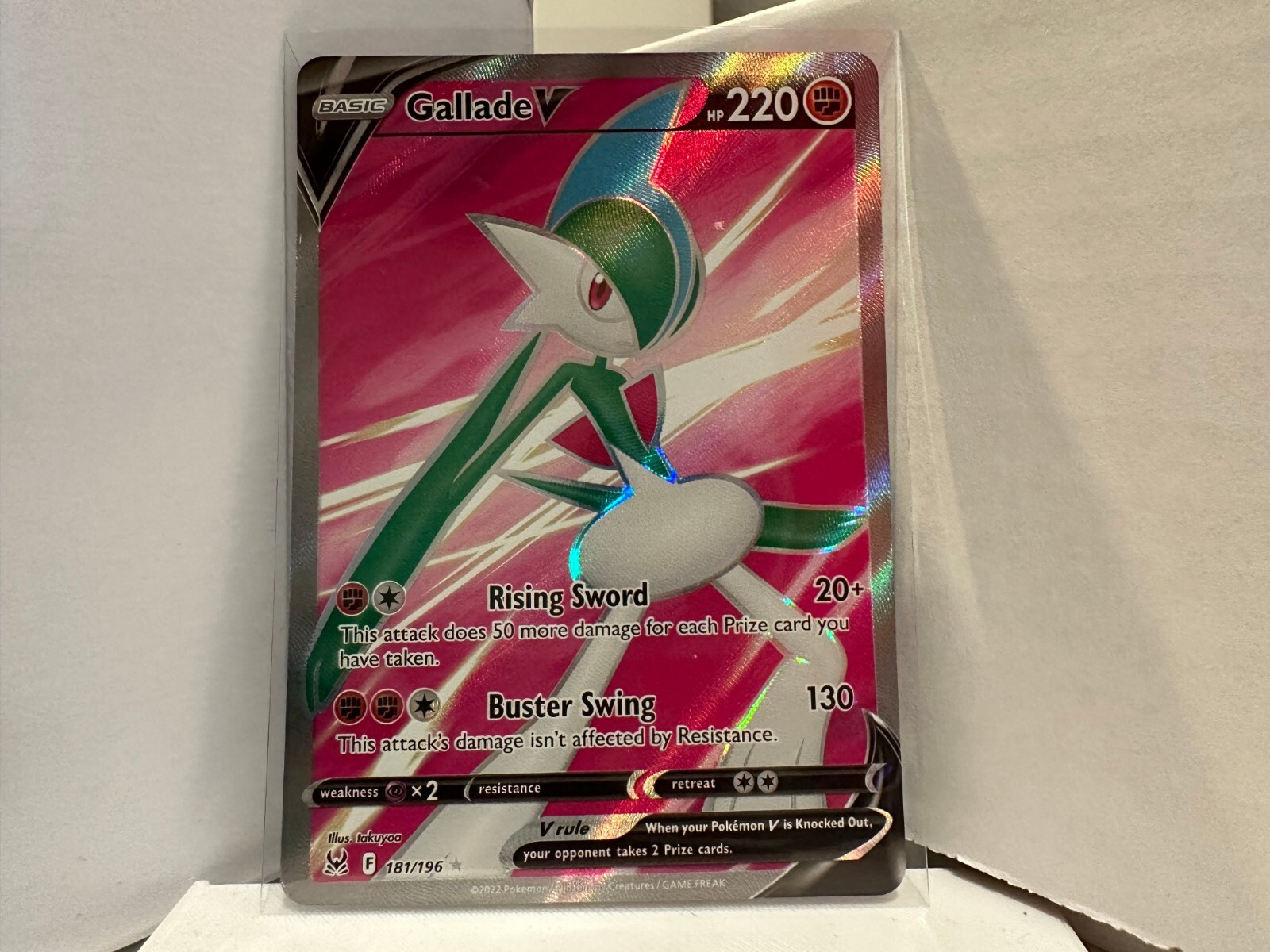 Pokemon Gallade V 181/196 Lost Origin Sword & Shield FULL ART NM 0914 #133
