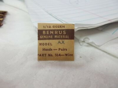 BENRUS watch part model AX hands pairs on card part no 50A WINE  NOS