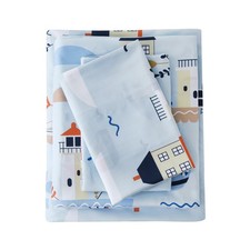 MCO Sailboat Twin Sheets Set Kids, Soft Microfiber Bed Sheet Set for Boy Girl...