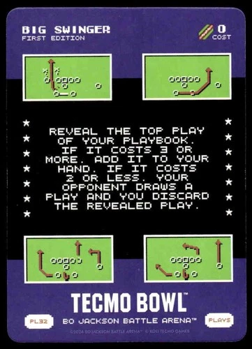 2026 Bo Jackson Battle Arena TECMO BOWL BOBA PL-32 PL32 Big Swinger SP