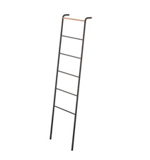 YAMAZAKI TOWER LEANING STORAGE LADDER ORGANIZER BLACK METAL STEEL 63"H NEW NIB