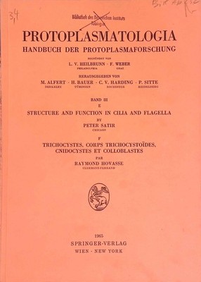 Structure and Function in Cilia and Flagella. Trichocytes, Corps Trichocystoides