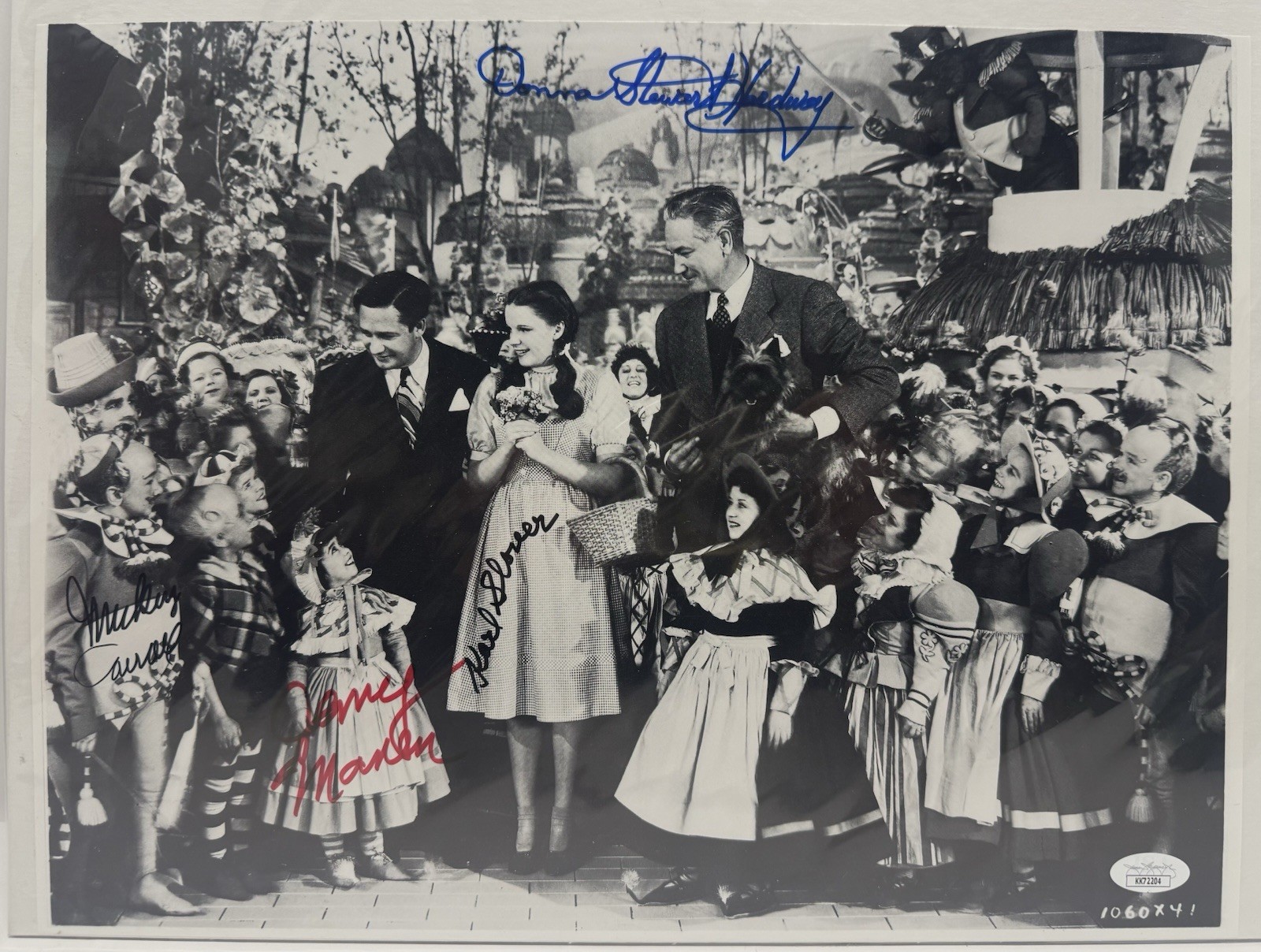 Wizard Of Oz Signed Munchkin Cast• Mickey Carroll Karl Slover + 2 More •JSA Cert