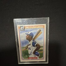Donruss 1983 Hall of Fame Heroes Autograph Hank Aaron #34 