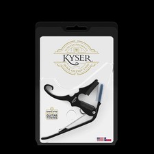 Kyser Quick-Change Capo, Black, Short-Cut Partial Capo, USA Made, KG3B