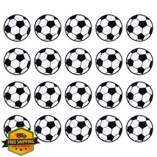 20pcs Soccer Iron-On Patches Embroidered Appliques for Clothes, Bags, Hats