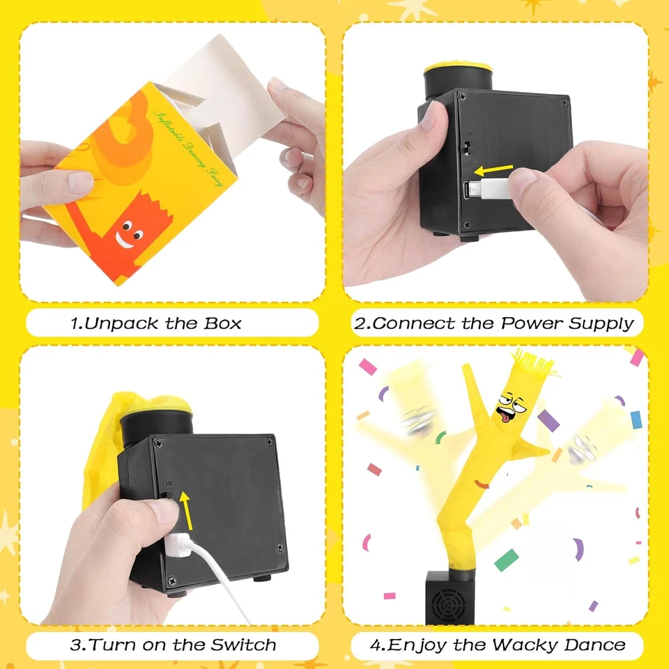 Mini Tubo Inflable Hombre Novedad Mordaza Regalos Wacky Waving Tubo Inflable Hombre Escritorio Foto 4 de 4