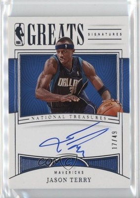 2022 Panini National Treasures NBA Greats Signatures 17/49 Jason Terry Auto 0z2r