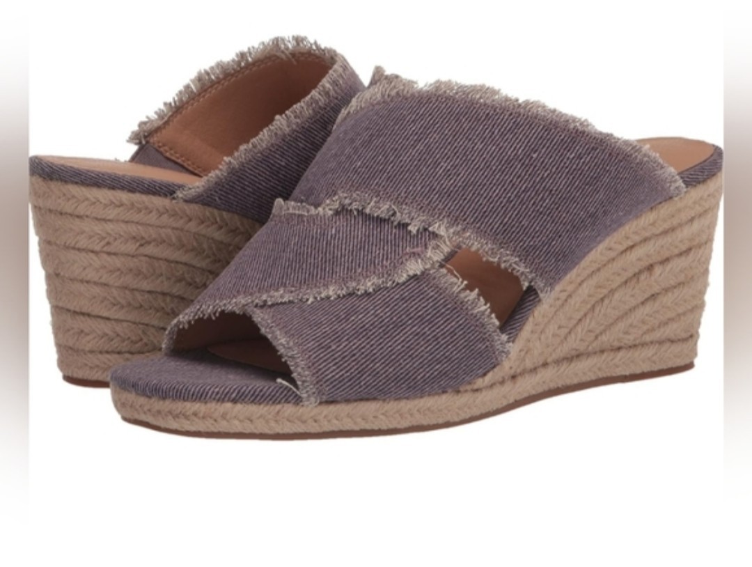 Lucky Brand Madgie Espadrille Wedge Sandals Womens Size 10 Orchid Purple NWT