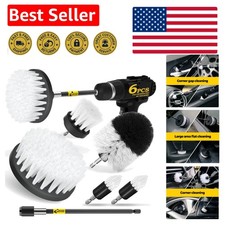 Soft Nylon 6-Pack Drill Scrub Brushes with Extended for Efficient Cleaning