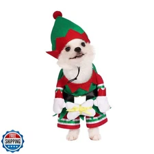 Mogoko Dog Cat Christmas Elf Costume, Funny Pet Cosplay Dress wit