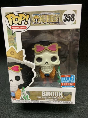 Funko Pop! One Piece Brook 2018 Fall Convention Exclusive #358 (1A)W/Protector