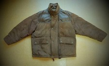 USED CHRISTIAN DIOR LEATHER DOWN JACKET, BROWN VERYGOOD