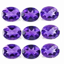 AAA Natural Amethyst Faceted Oval Shape Loose Gemstone
