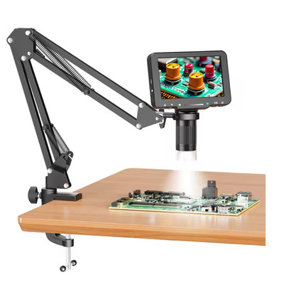 Digital Mikroskop 5'' IPS Bildschirm 1000X Flexibler Arm Löten Münze PCB