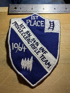 Vietnam / 1964 US ARMY PATCH 1st PLACE 1st BN 54th INF PRIXLECLERC RIFLE TEAM!