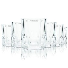 6x Mount Gay Rum Glas 0,33l Konturglas Tumbler Longdrink Cocktail Gl&auml;ser Set