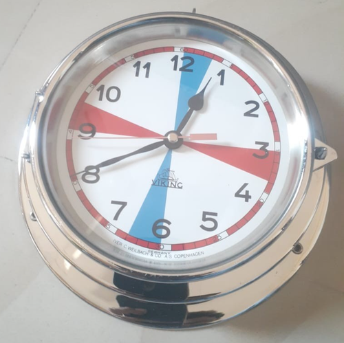 Viking Orologio Da Nave Iver Weilbach Co Parete Capitano Utc Marino Radio Sala - Picture 1 of 6